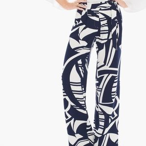 Chico's Large Print Wide Leg Slacks